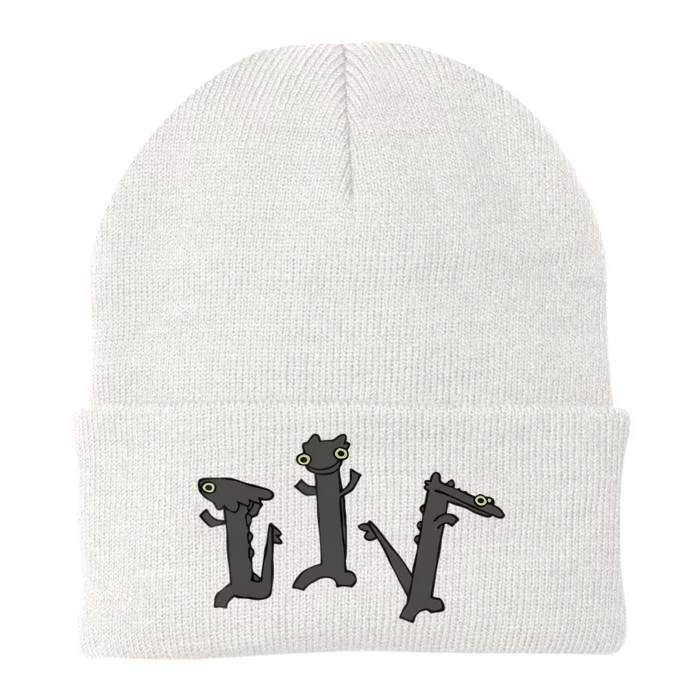 Dancing Dragon Meme Knit Cap Winter Beanie