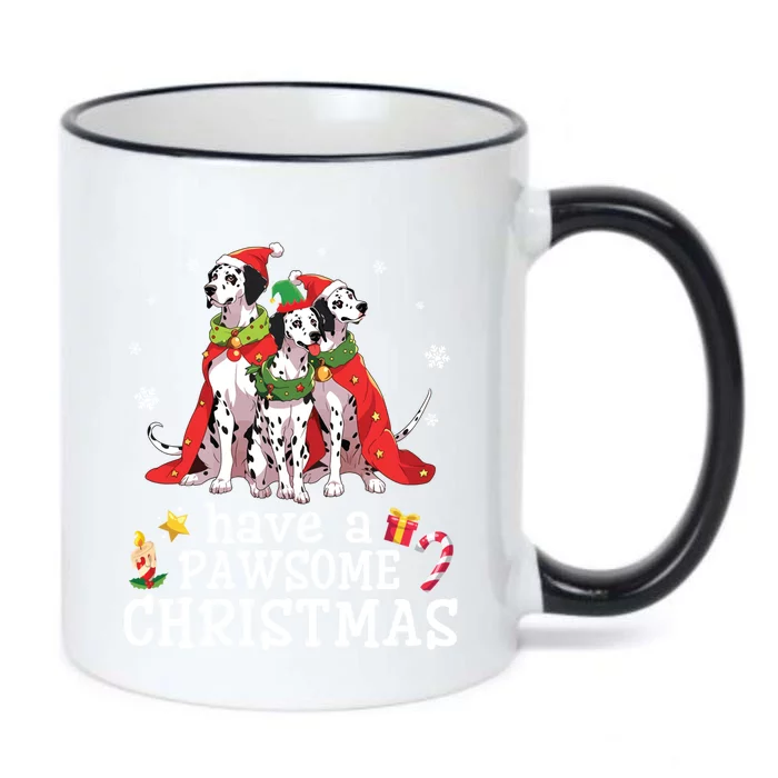 Dalmatian Dogs Merry Mother Father Have A Pawsome Christmas Gift Black Color Changing Mug