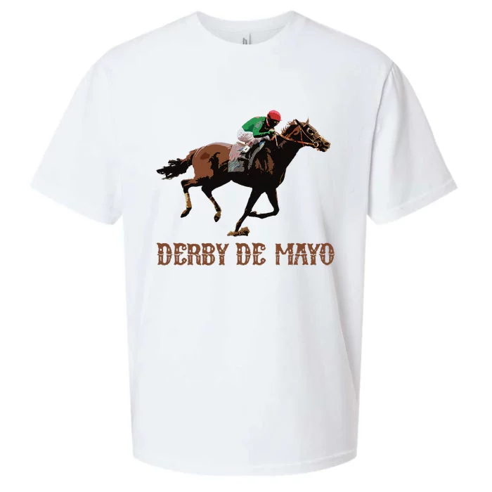 Derby De Mayo Time Kentucky Horse Race Cinco De Derby Sueded Cloud Jersey T-Shirt