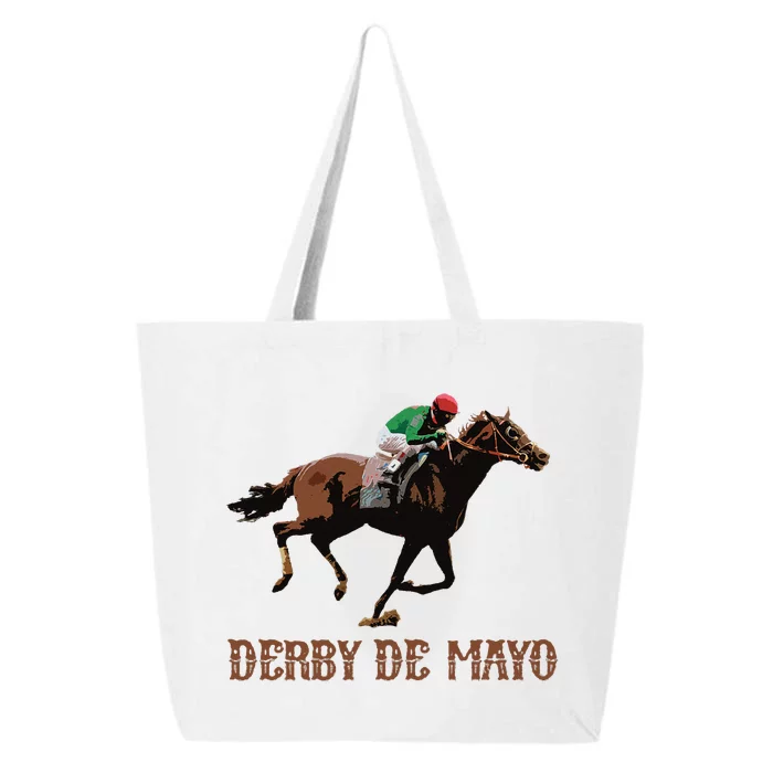 Derby De Mayo Time Kentucky Horse Race Cinco De Derby 25L Jumbo Tote