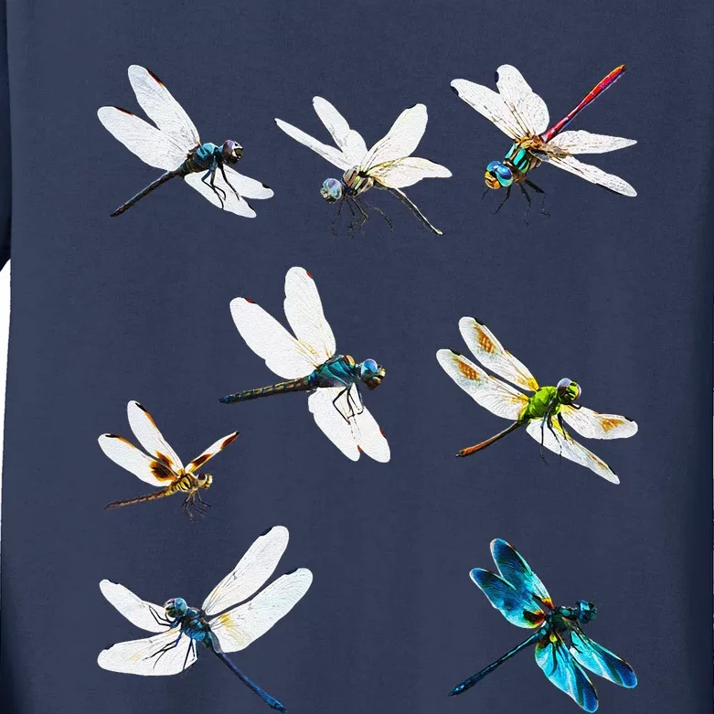 Dragonfly Dragonflies Natural Mosquito Repellent Biting Bugs Kids Long Sleeve Shirt