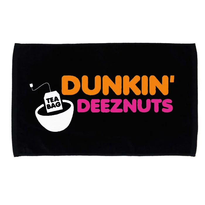 Dunkin Deez Nuts Funny Dunkin Deeznuts Tea Bag Microfiber Hand Towel