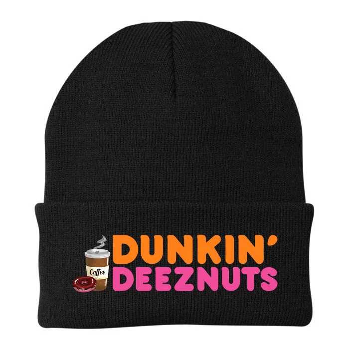 Dunkin Deez Nuts Funny Dunkin Deeznuts Coffee Lover Knit Cap Winter Beanie