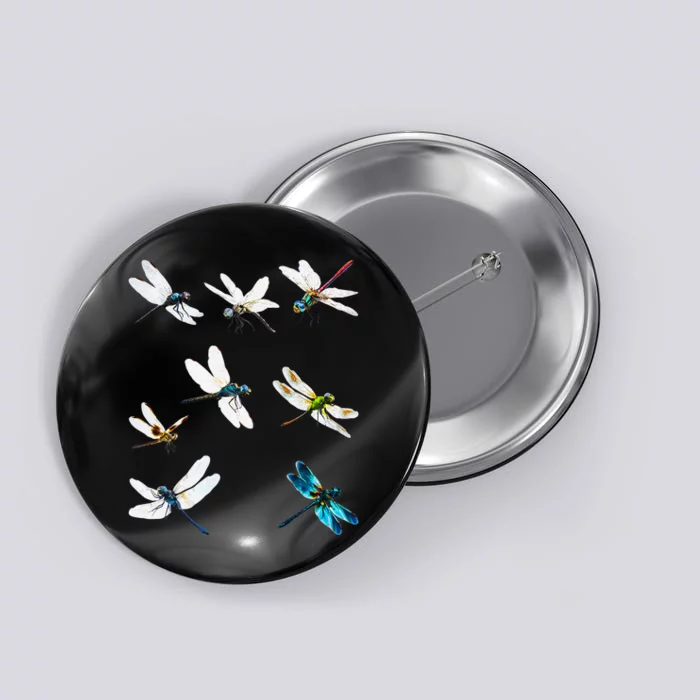 Dragonfly Dragonflies Natural Mosquito Repellent Biting Bugs Button