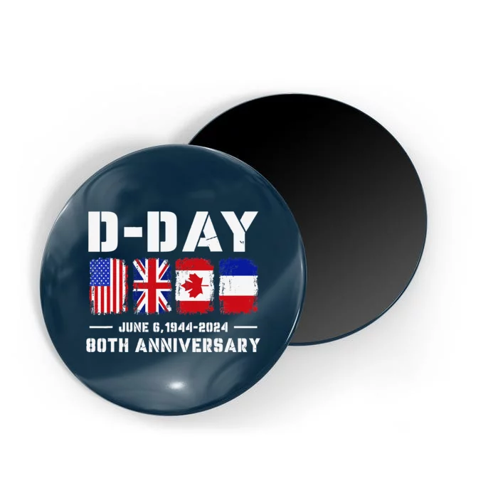 D Day Normandy Landings 80th Anniversary 1944 2024 Magnet