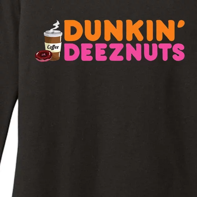 Dunkin Deez Nuts Funny Dunkin Deeznuts Coffee Lover Womens CVC Long Sleeve Shirt