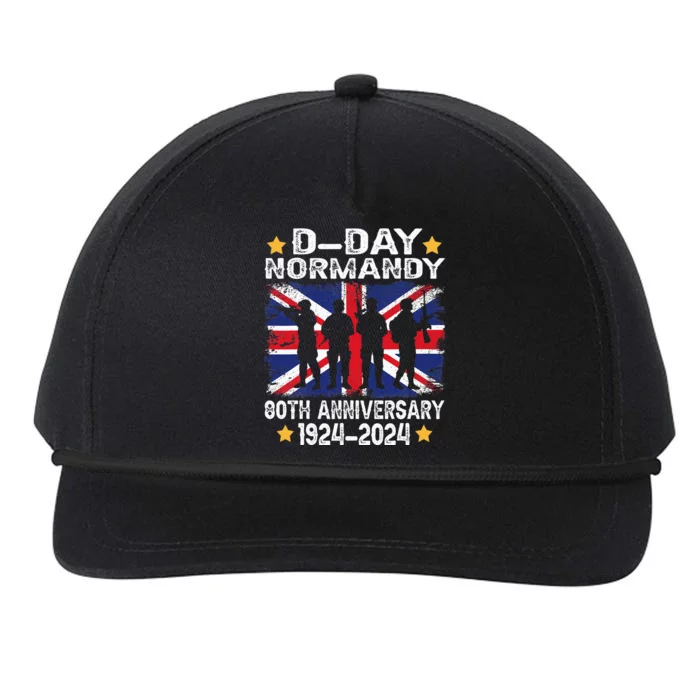 D Day Normandy Landings 80th Anniversary 1944 2024 Uk Flag Snapback Five-Panel Rope Hat