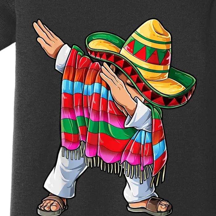 Dabbing Dab Nacho Average Dad Mexican Sombrero Father Cinco De Mayo Daddy Fiesta Baby Bodysuit