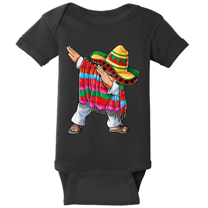 Dabbing Dab Nacho Average Dad Mexican Sombrero Father Cinco De Mayo Daddy Fiesta Baby Bodysuit