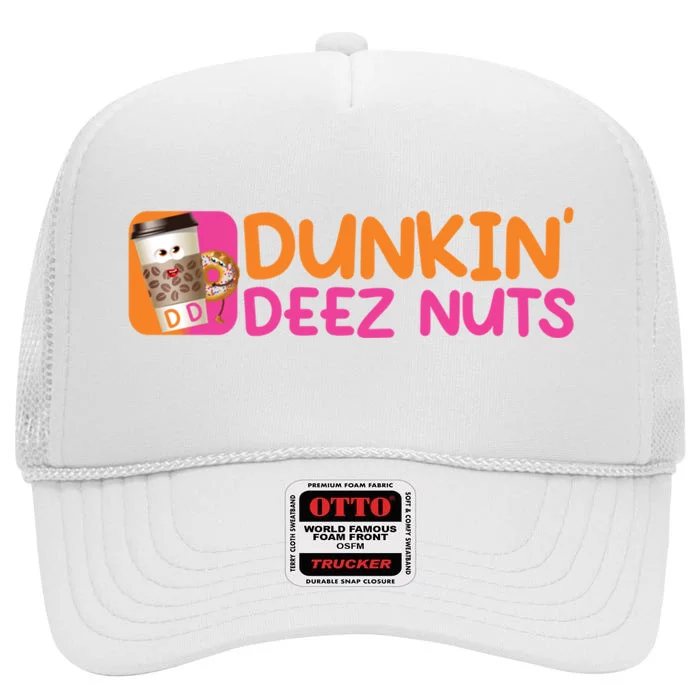 Dunkin Deez Nuts Coffee Bag High Crown Mesh Trucker Hat