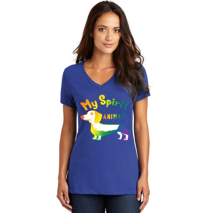 Dachshund Dog Novelty For Dachshund Lovers Gift Women's V-Neck T-Shirt