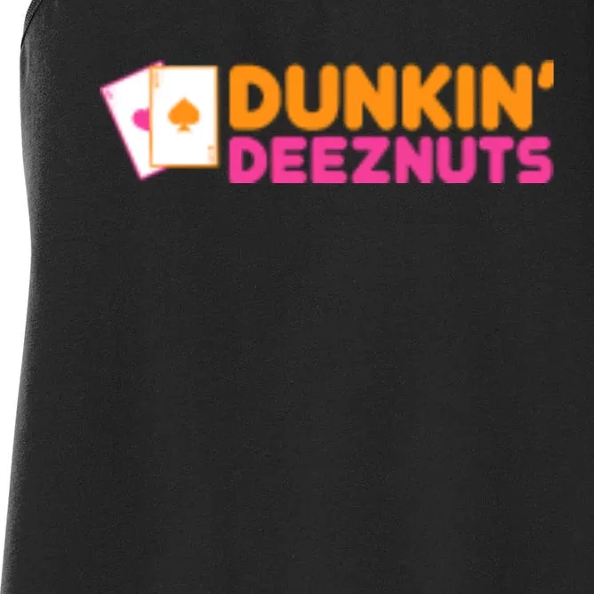 Dunkin Deez Nuts Pocket Women's Racerback Tank