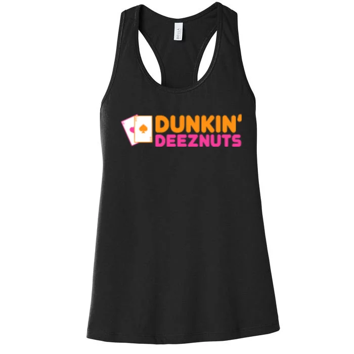 Dunkin Deez Nuts Pocket Women's Racerback Tank