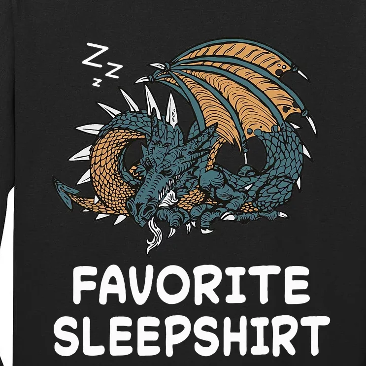 Dragon Dragons Nap Sleeping Sleep Pajama Nightgown Tall Long Sleeve T-Shirt