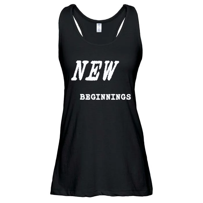 Dame Dolla New Beginnings Words Ladies Essential Flowy Tank