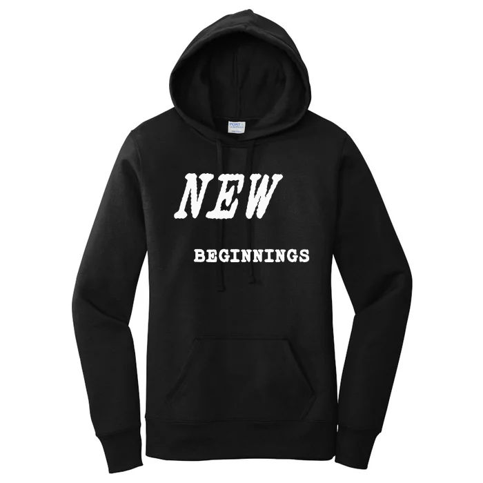 Dame Dolla New Beginnings Words Women's Pullover Hoodie