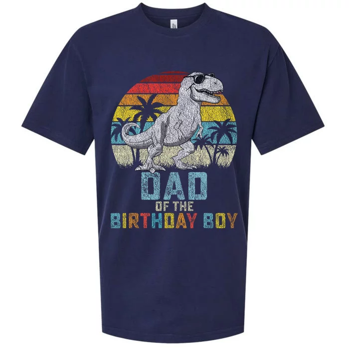 Dad Dinosaur Of The Birthday Matching Family Sueded Cloud Jersey T-Shirt