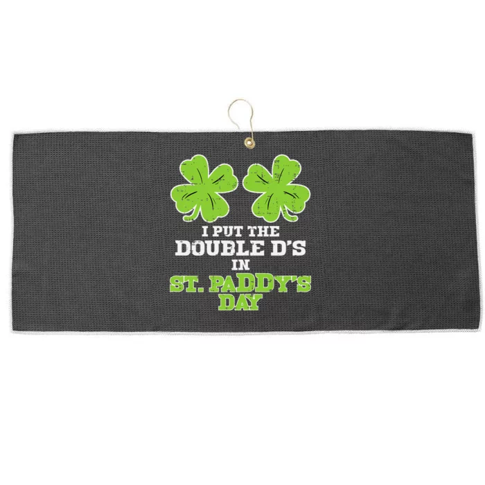 Double Ds On St Paddys Day Shamrock Funny Patricks Large Microfiber Waffle Golf Towel