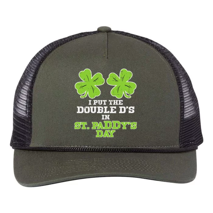 Double Ds On St Paddys Day Shamrock Funny Patricks Retro Rope Trucker Hat Cap