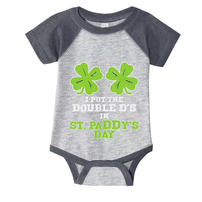 Double Ds On St Paddys Day Shamrock Funny Patricks Infant Baby Jersey Bodysuit