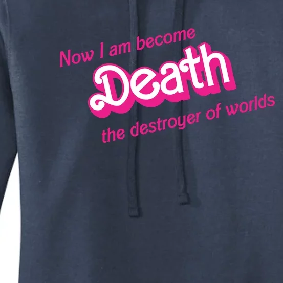 Death Destroyer Of Worlds In Pink Women's Pullover Hoodie