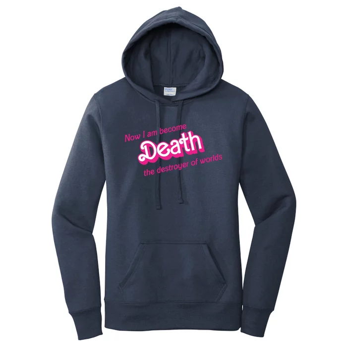 Death Destroyer Of Worlds In Pink Women's Pullover Hoodie