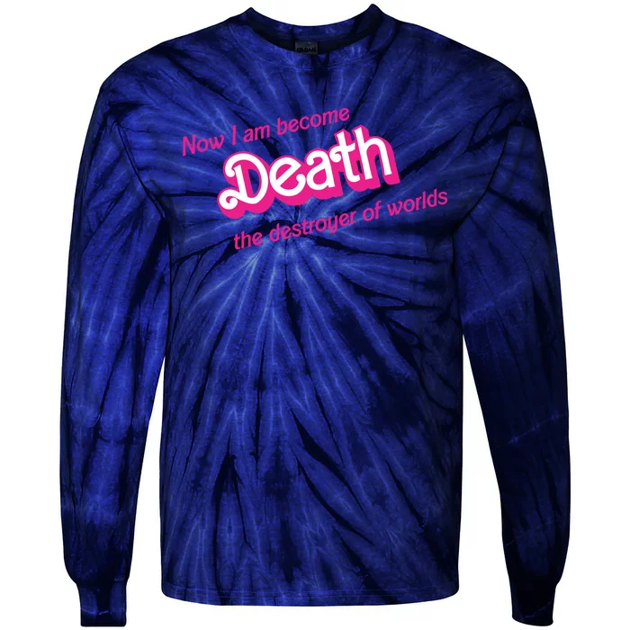 Death Destroyer Of Worlds In Pink Tie-Dye Long Sleeve Shirt