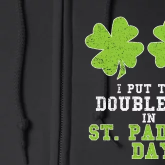 Double Ds On St Paddys Day Shamrock Funny Patricks Full Zip Hoodie