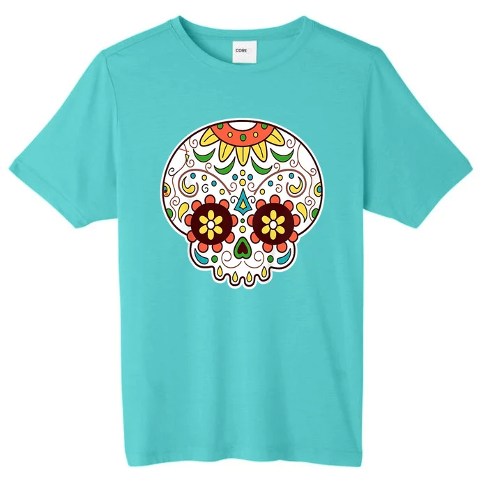 DOD Day Of The Dead Sugar Floral Skull Head ChromaSoft Performance T-Shirt