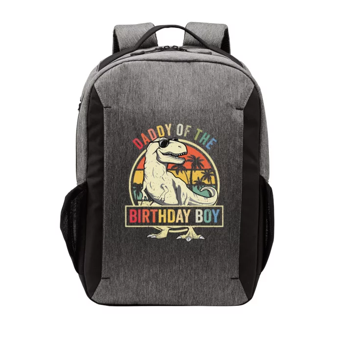 Daddy Dinosaur of the Birthday Dad Matching Family Vector Backpack