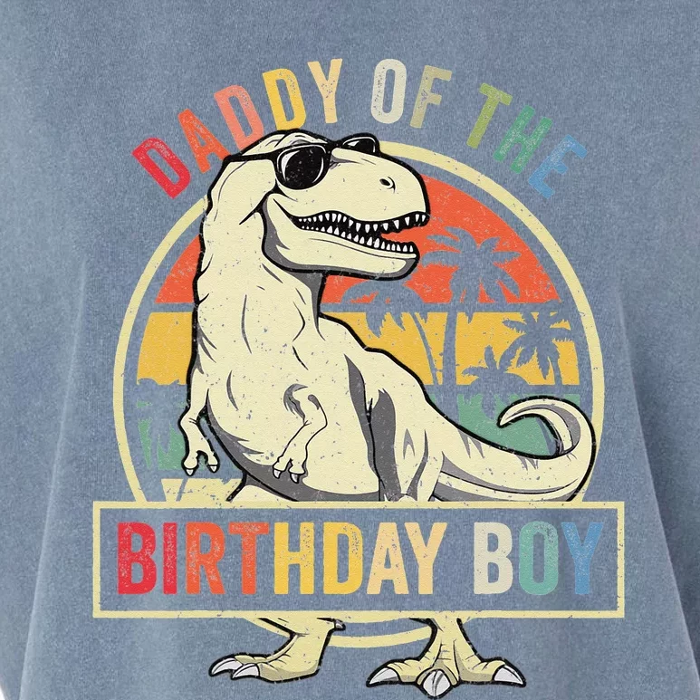 Daddy Dinosaur of the Birthday Dad Matching Family Garment-Dyed Women's Muscle Tee