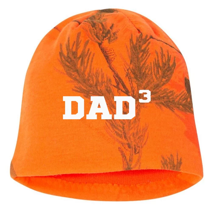 Dad3 Dad Of Triplets Triplet Dad Father Papa Kati - Camo Knit Beanie