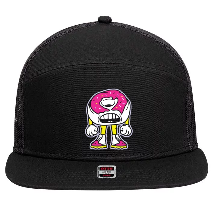 Donut 7 Panel Mesh Trucker Snapback Hat