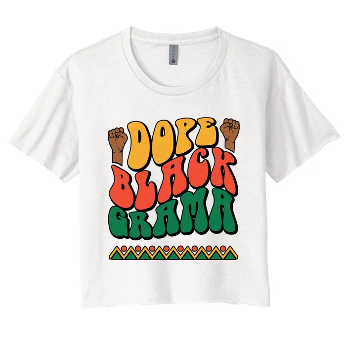 DOPEBLACKGRAMA Women's Crop Top Tee