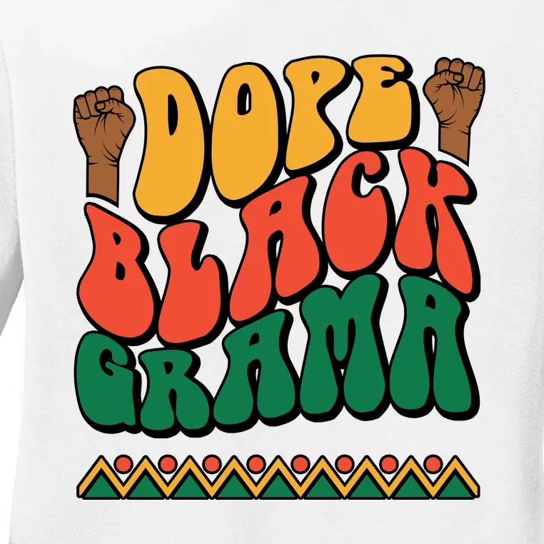 DOPEBLACKGRAMA Ladies Long Sleeve Shirt