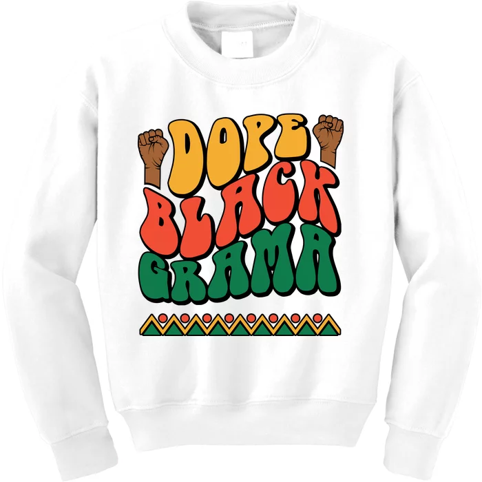 DOPEBLACKGRAMA Kids Sweatshirt