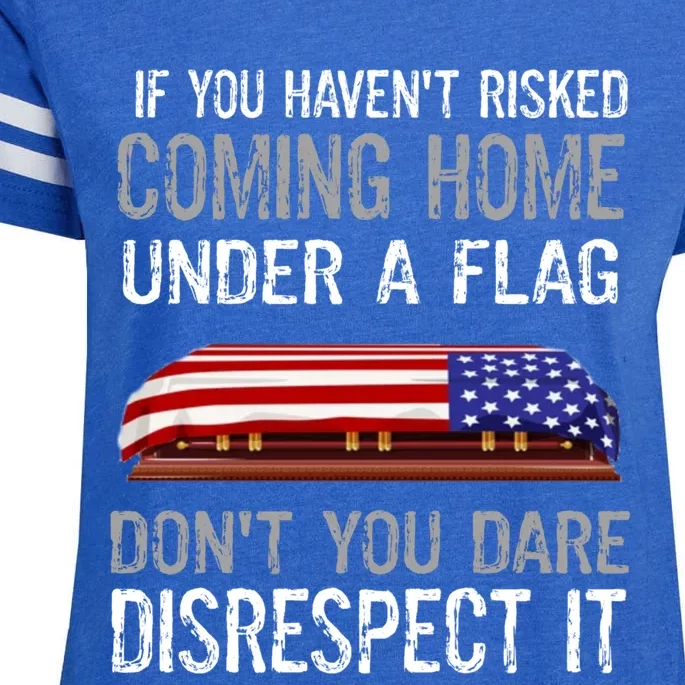 Don't Disrespect Our Flag Gift Enza Ladies Jersey Football T-Shirt