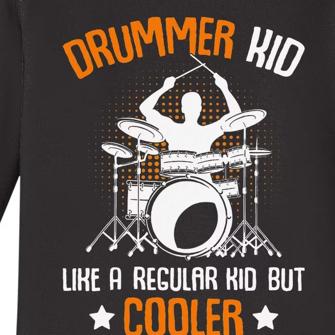 Drummer Drumming Percussionist Drums Baby Long Sleeve Bodysuit