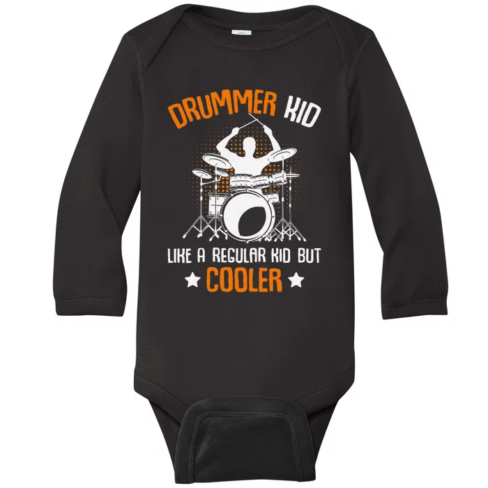 Drummer Drumming Percussionist Drums Baby Long Sleeve Bodysuit