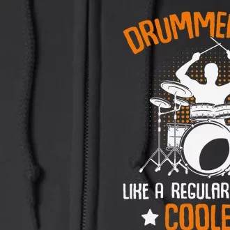 Drummer Drumming Percussionist Drums Full Zip Hoodie