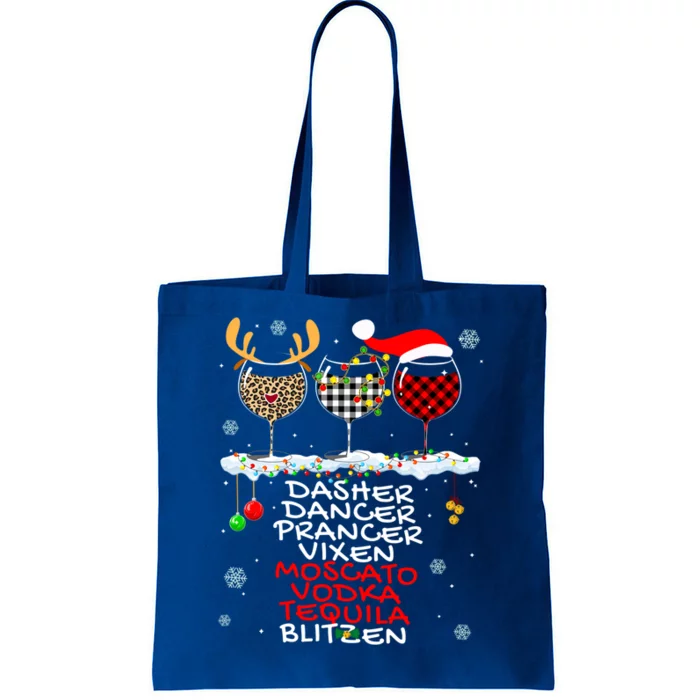 Dasher Dancer Prancer Vixen Moscato Vodka Tequila Blitzen Cool Gift Tote Bag