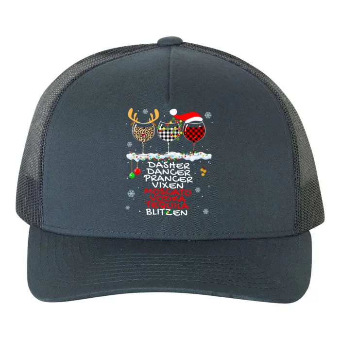 Dasher Dancer Prancer Vixen Moscato Vodka Tequila Blitzen Cool Gift Yupoong Adult 5-Panel Trucker Hat