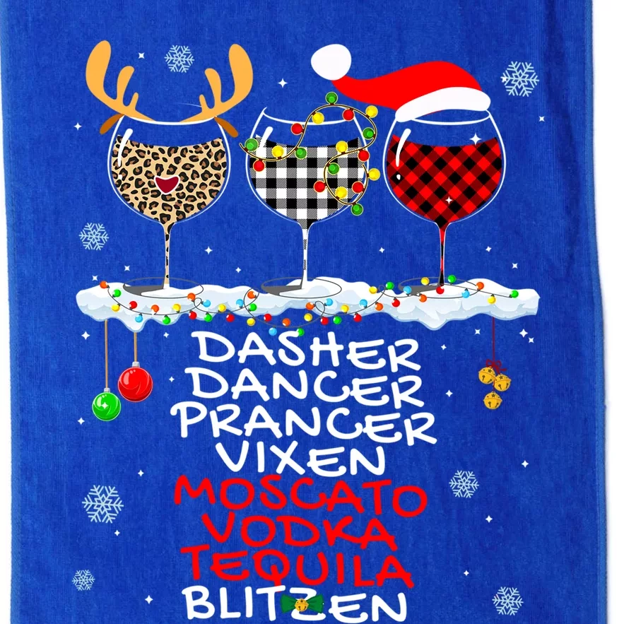 Dasher Dancer Prancer Vixen Moscato Vodka Tequila Blitzen Cool Gift Platinum Collection Golf Towel