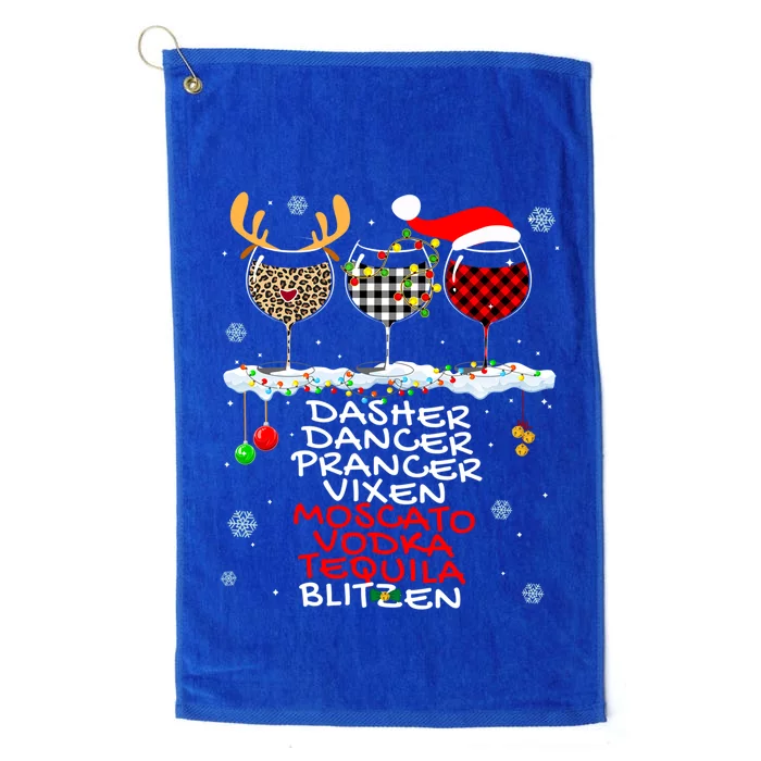 Dasher Dancer Prancer Vixen Moscato Vodka Tequila Blitzen Cool Gift Platinum Collection Golf Towel