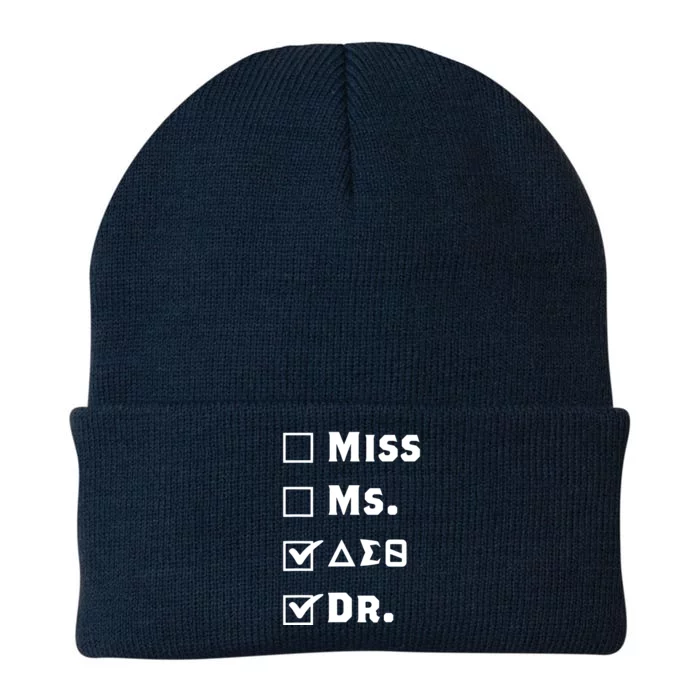 Delta Doctor Physician Sorority Sigma Sisterhood Theta Funny Knit Cap Winter Beanie