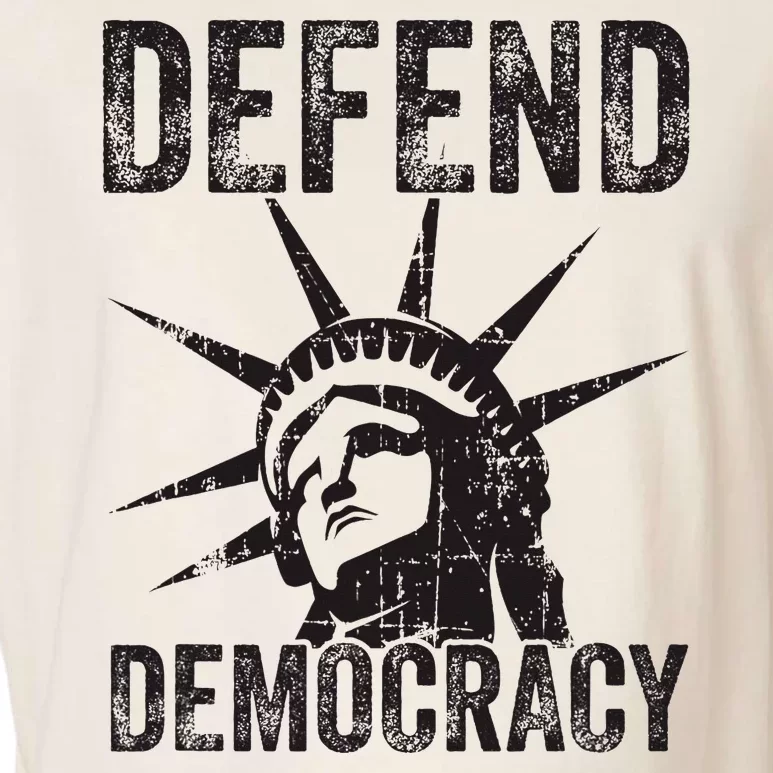 Defend Democracy Protect Voting Rights Save Vote Election Garment-Dyed Women's Muscle Tee