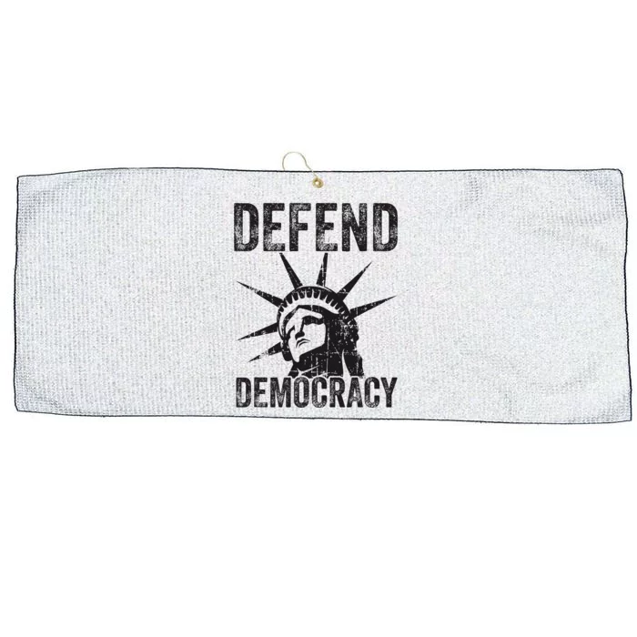 Defend Democracy Protect Voting Rights Save Vote Election Large Microfiber Waffle Golf Towel