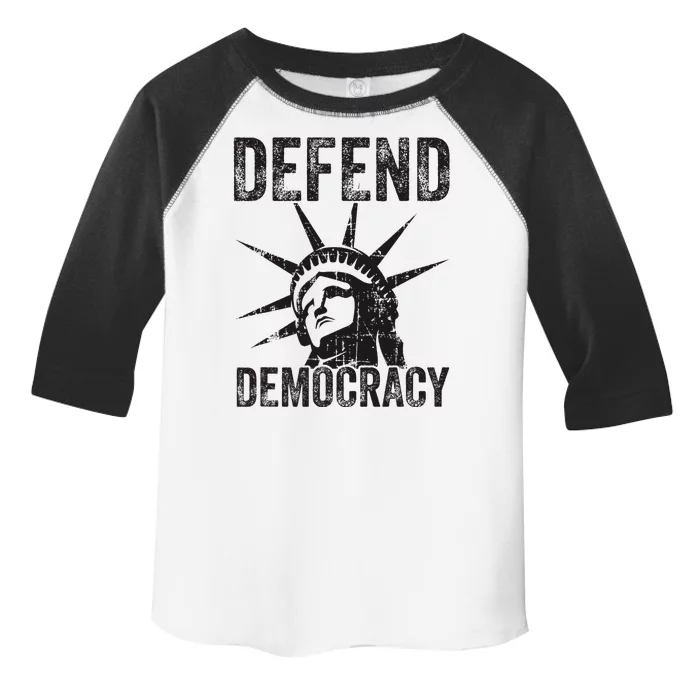 Defend Democracy Protect Voting Rights Save Vote Election Toddler Fine Jersey T-Shirt