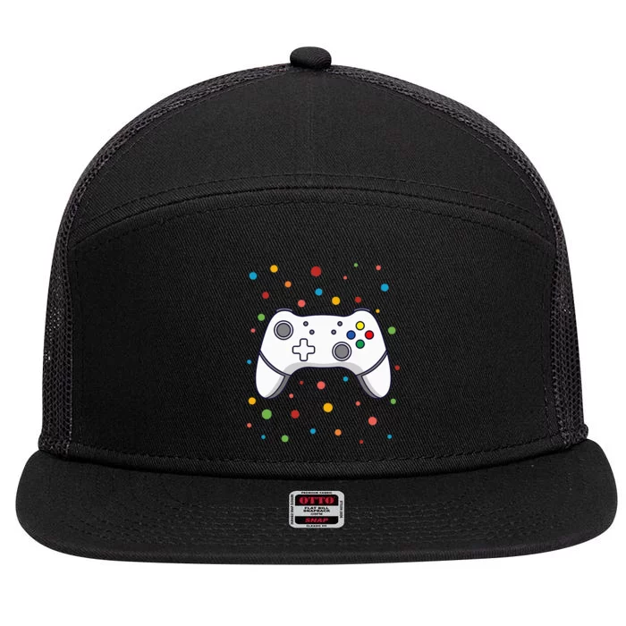 Dot Day Polka Dots Dotted Gaming 7 Panel Mesh Trucker Snapback Hat