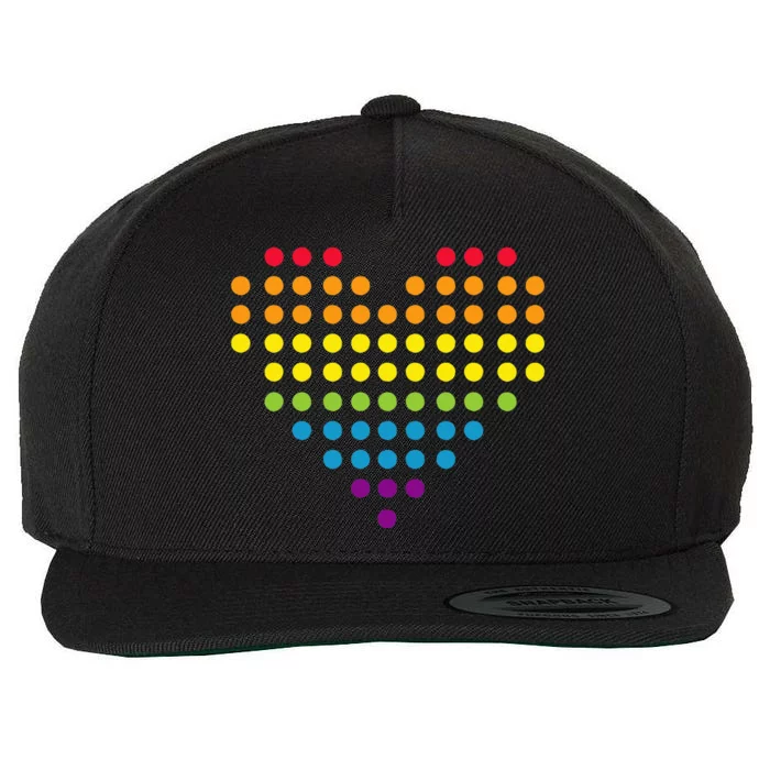 Dot Day Polka Dots Dotted Heart Wool Snapback Cap